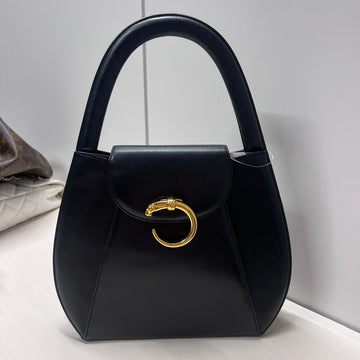 Cartier Panthere Black Leather Handbag