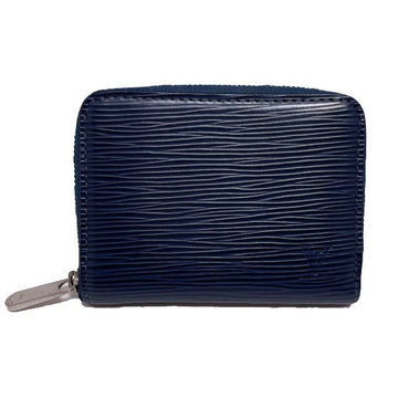 LOUIS VUITTON Coin case M60438 Epi Leather Navy blue Zip around purse Epi mens Used