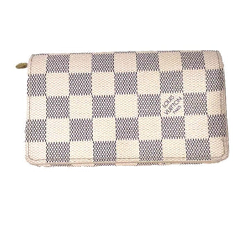 LOUIS VUITTON Bifold Wallet N61744 Damier Azur canvas, leather white Portefeuille Tresol Women(Unisex) Used