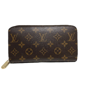 LOUIS VUITTON Long Wallet Purse M41894 Monogram canvas Rose valerine Zip Around Monogram Zippy wallet Women Used
