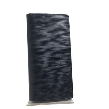 LOUIS VUITTON Long Wallet Purse M61816 Epi Leather Blue Marine Portefeuille Brazza Epi Bifold Wallet long wallet with coin pocket unisex(Unisex) Used
