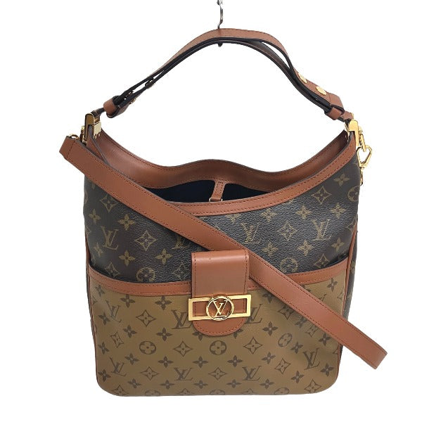 LOUIS VUITTON Shoulder Bag M45195 Monogram canvas Brown Monogram reverse Hobo Dauphine MM