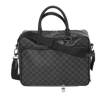 LOUIS VUITTON Shoulder Bag N23253 Damier Grafitto Canvas gray Business bag Damier Graphite Ikar mens Used