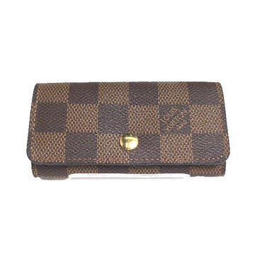 LOUIS VUITTON Key case Key holder  N62631 Damier canvas Brown Key case for 4 Key holder Damier Multicles4 unisex(Unisex) Used