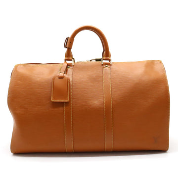 Louis Vuitton Epi Keepall 45 Travel Bag Zipang Gold M42978