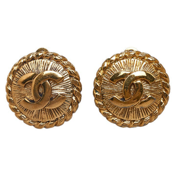 Chanel Cocomark Chain Motif Earrings Gold  Ladies Chanel