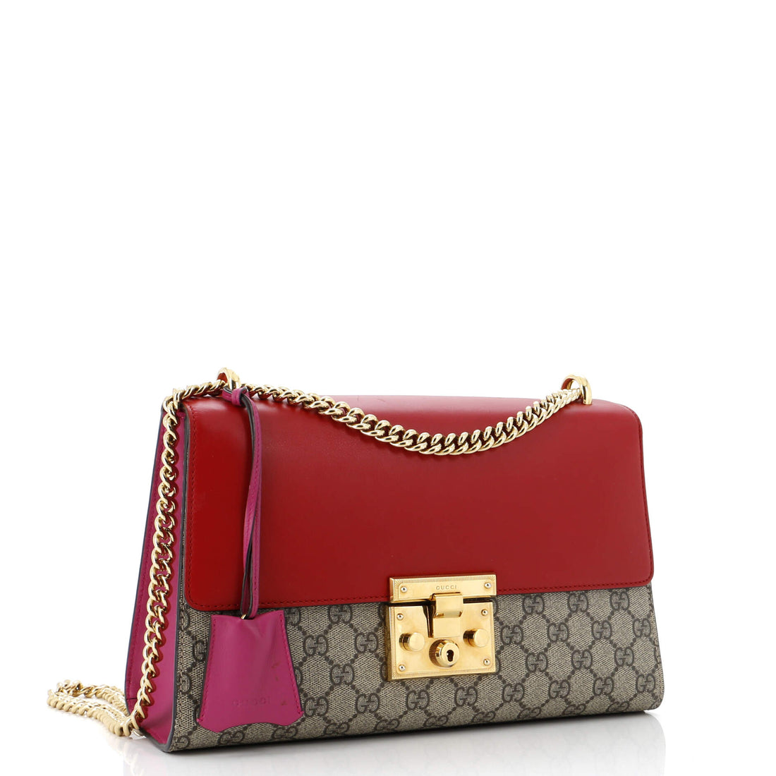 Padlock Shoulder Bag GG Coated Canvas and Leather Medium
