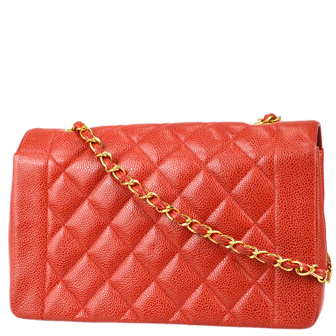 Chanel 1991-1994 Caviar Medium Diana Shoulder Bag