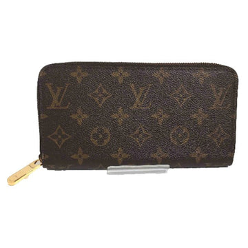 LOUIS VUITTON Long Wallet Purse M42616 Monogram canvas Brown Long Wallet Purse Monogram Zippy wallet unisex(Unisex) Used