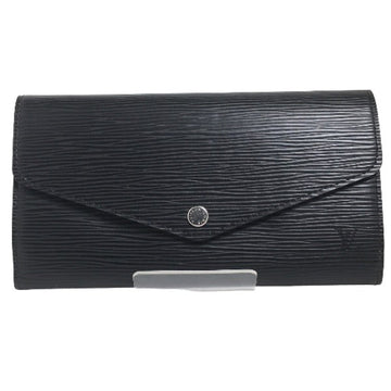 LOUIS VUITTON Long Wallet Purse M60582 Epi Leather Noir Long Wallet Purse Epi Portefeuille Sara Women Used