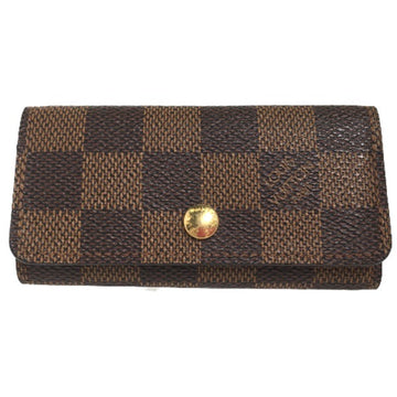 LOUIS VUITTON Key case Key holder  N62631 Damier canvas Brown Key case for 4 Key holder Damier Multicles4 unisex(Unisex) Used