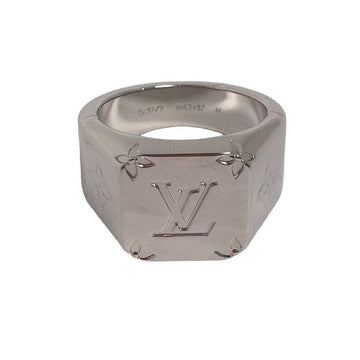 LOUIS VUITTON Ring M62487 Stainless Steel Stainless Steel Silver ring Monogram signet ring mens M Used