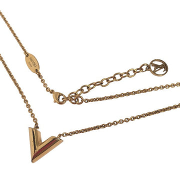 LOUIS VUITTON Necklace M61083 Gold Plated gold Necklace Essential V Women Used