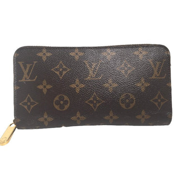 LOUIS VUITTON Long Wallet Purse M41895 Monogram canvas Fuchsia Zip Around Monogram Zippy wallet unisex(Unisex) Used