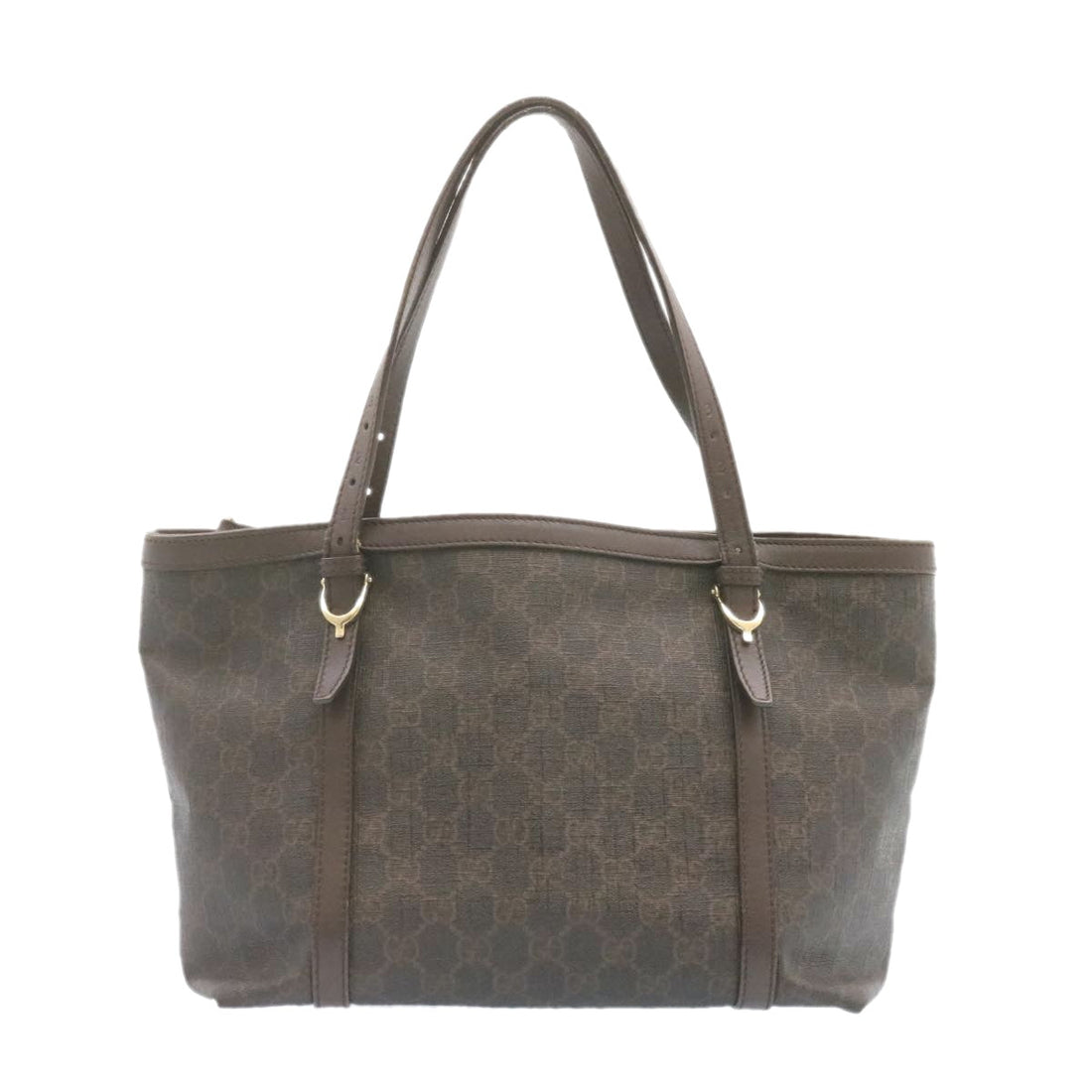 GUCCI GG Canvas Tote Bag PVC Leather Brown 336776 23085