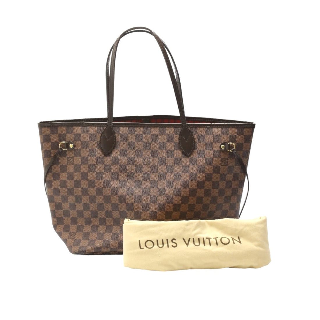 LOUIS VUITTON Tote Bag N41358 Damier canvas Brown Neverfull MM Damier No pouch Women Used