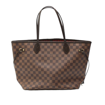 LOUIS VUITTON Tote Bag N41358 Damier canvas Brown Neverfull MM Damier No pouch Women Used
