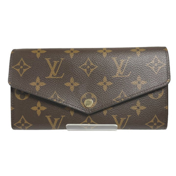 LOUIS VUITTON Long Wallet Purse M60531 Monogram canvas Brown Wallet Monogram Portefeuille Sara unisex(Unisex) Used
