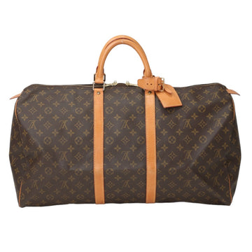 LOUIS VUITTON Boston Duffel bag M41424 Monogram canvas Brown Travel bag Monogram Keepall 55 mens(Unisex) Used