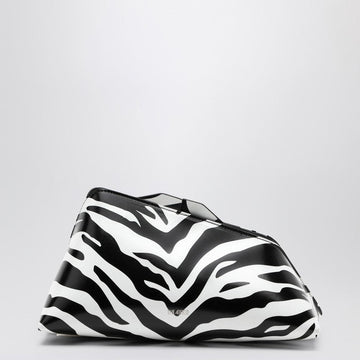 The Attico 8.30Pm White/Black Clutch With Zembra Leather Print Women