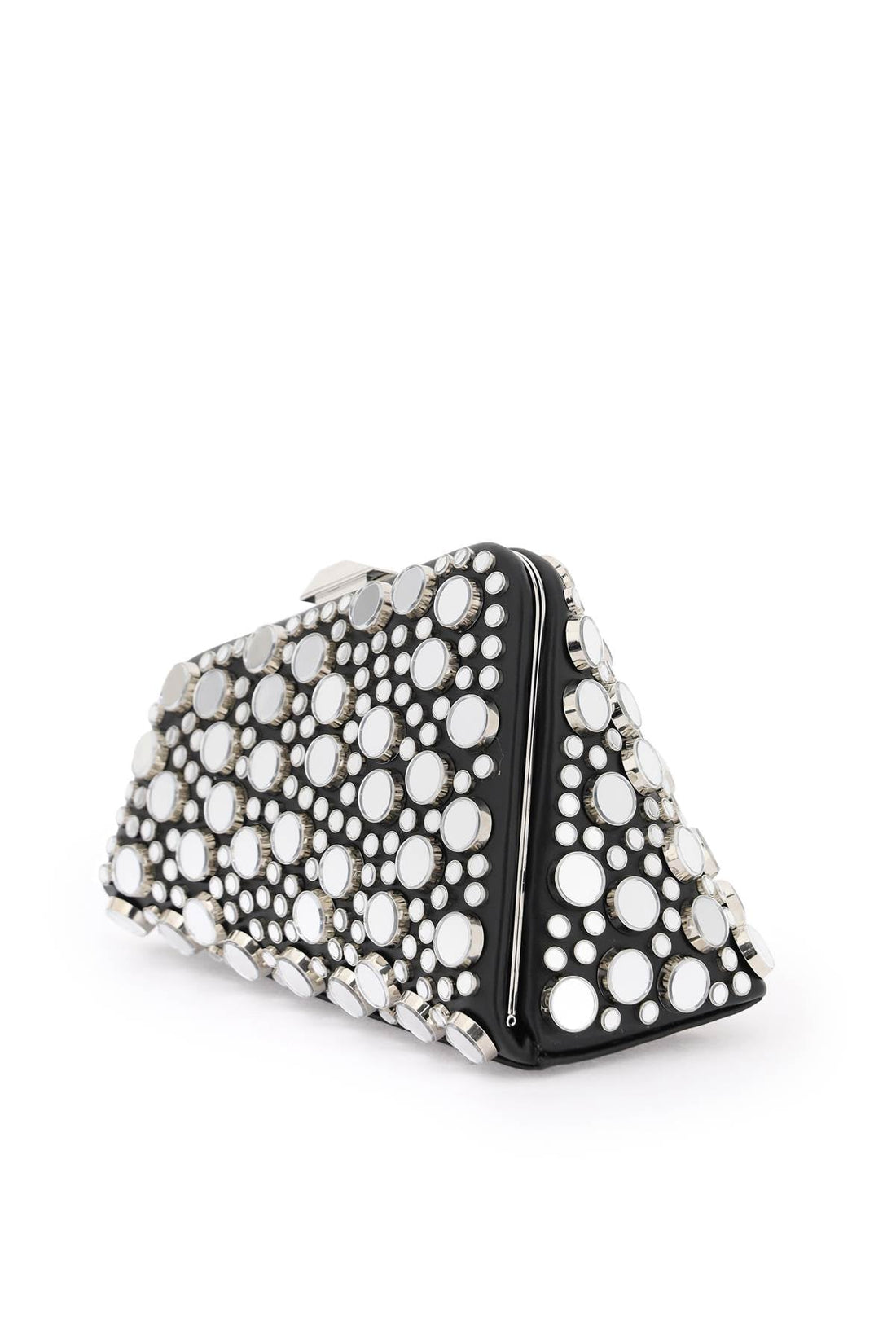 The Attico Mini Midnight Clutch With Mirrored Studs Women
