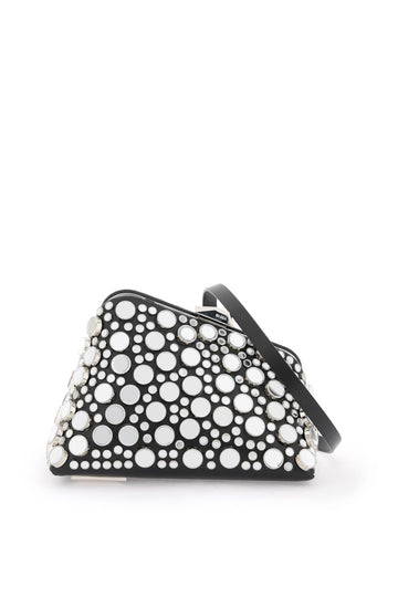 The Attico Mini Midnight Clutch With Mirrored Studs Women