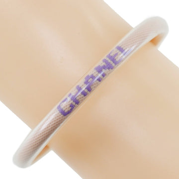 CHANEL logo tube wristband sports line A14517 vinyl x cotton French made 2000 pink 00T  5.1g logo tube ladies