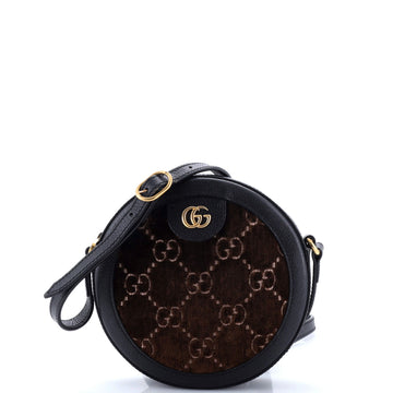 Ophidia Round Shoulder Bag GG Velvet Mini