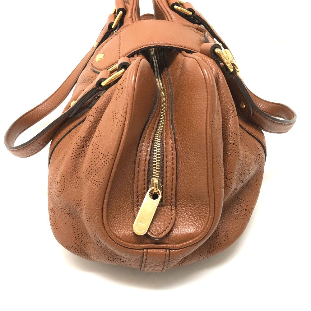 LOUIS VUITTON Shoulder Bag M97052 monogram mahina leather cognac Mahina Runner PM Women Used