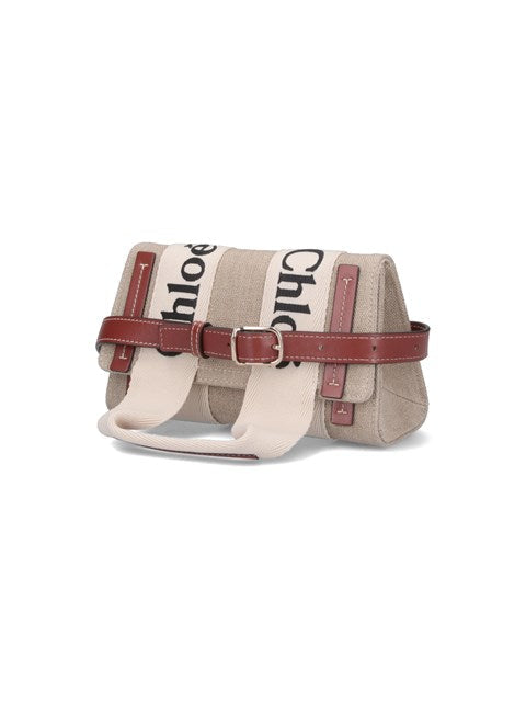 Chloé Women Linen Shoulder Bag