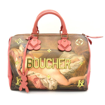 Louis Vuitton Bushe Speedy 30 Handbag Bag PVC Coated Canvas Musters Collection  Pink / Multicolor M43353