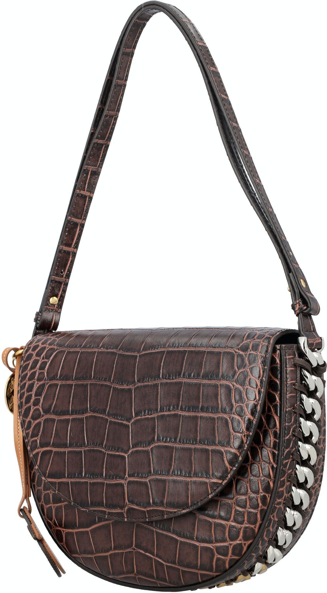 FRAYME CROCCO MEDIUM FLAP SHOULDER BAG