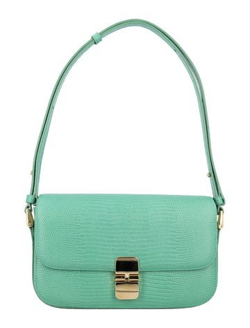 GRACE BAGUETTE LIZZARD PRINT BAG