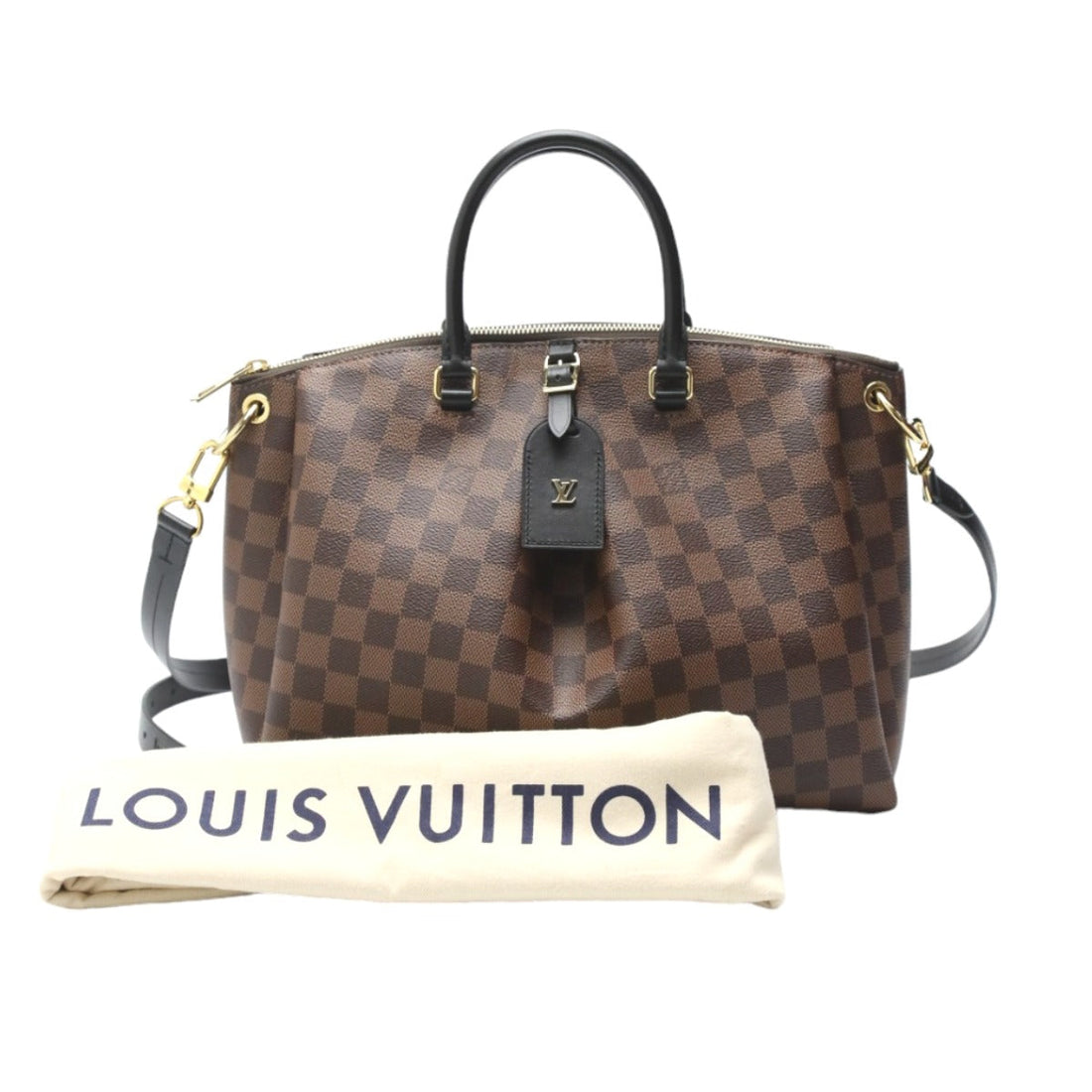 LOUIS VUITTON Tote Bag N45283 Damier canvas Brown 2WAY bag Odeon Tote MM Women Used