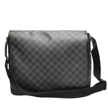 LOUIS VUITTON Shoulder Bag N58033 leather black Shoulder Bag Damier Grafitte Daniel GM unisex(Unisex) Used