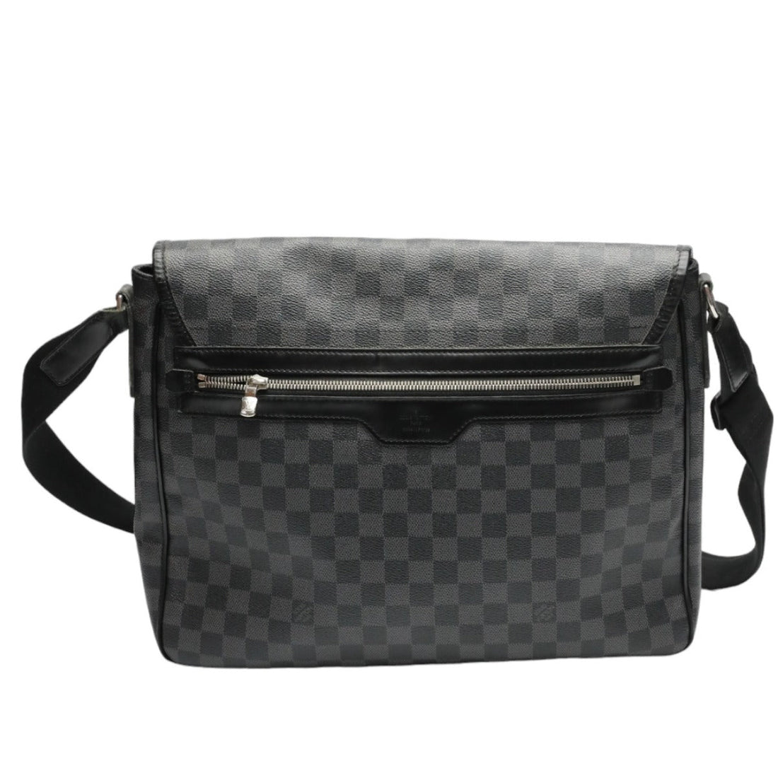 LOUIS VUITTON Shoulder Bag N58033 leather black Shoulder Bag Damier Grafitte Daniel GM unisex(Unisex) Used