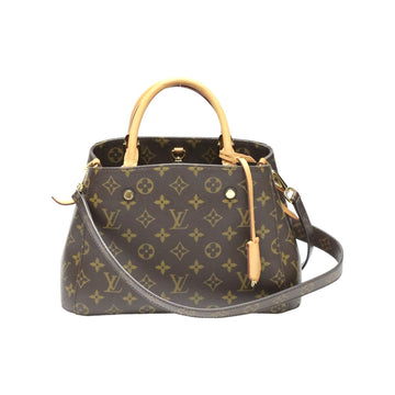 LOUIS VUITTON Shoulder Bag M41055 Monogram canvas Brown Handbag Monogram Montaigne BB Women Used