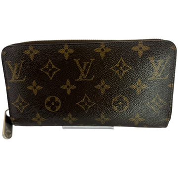 LOUIS VUITTON Long Wallet Purse M60017  Monogram canvas, leather Brown Monogram Zip Around