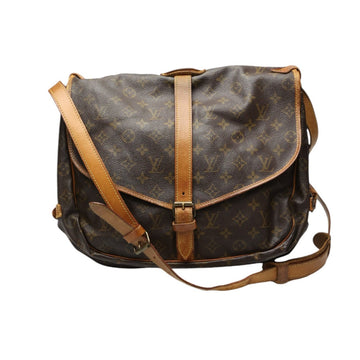 LOUIS VUITTON Shoulder Bag M42254 Monogram canvas Monogram canvas, leather Brown Samuel 35 Monogram Women Used