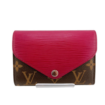 LOUIS VUITTON Tri-fold wallet M60494 Monogram Canvas, Epi Leather Red Portefeuille - Mariel Compact Monogram With Coin Pocket Women Used