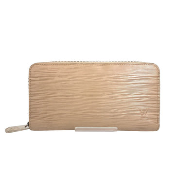 LOUIS VUITTON Long Wallet Purse M67805 Epi Leather beige Long Wallet Purse Epi Zippy wallet Women Used