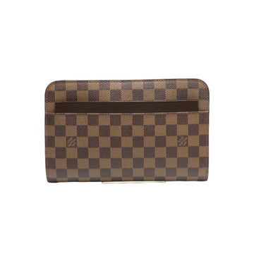 LOUIS VUITTON business bag N51993 Damier canvas Brown Clutch bag Damier Ebene Saint Louis mens Used
