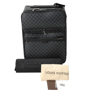 LOUIS VUITTON Carry Bag N23300 Damier Grafitto Canvas gray Travel bag on casters Damier Pegas 55 unisex(Unisex) Used