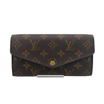 LOUIS VUITTON Long Wallet Purse M60531 Monogram canvas Brown Wallet Monogram Portefeuille Sara unisex(Unisex) Used