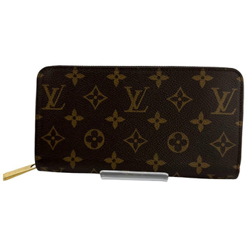 LOUIS VUITTON Long Wallet Purse M42616 Monogram canvas Brown Zip Around Monogram Zippy wallet mens(Unisex) Used