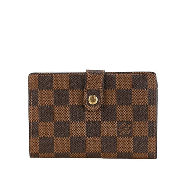 Louis Vuitton Portemone Vienna Double Fold Wallet N61664 Brown PVC Leather  Louis Vuitton