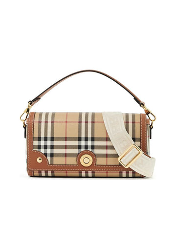 Shoulder Bag With Check Pattern Details
