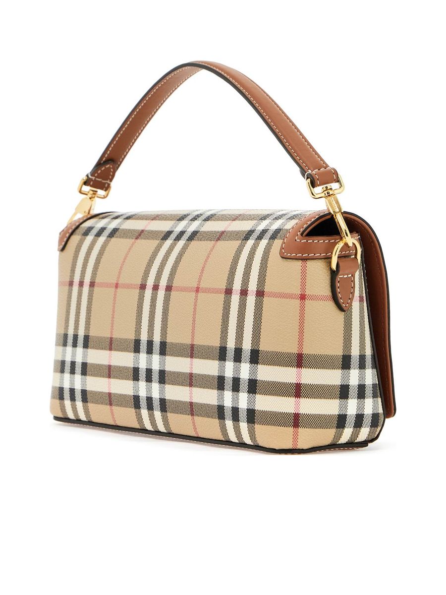 Shoulder Bag With Check Pattern Details