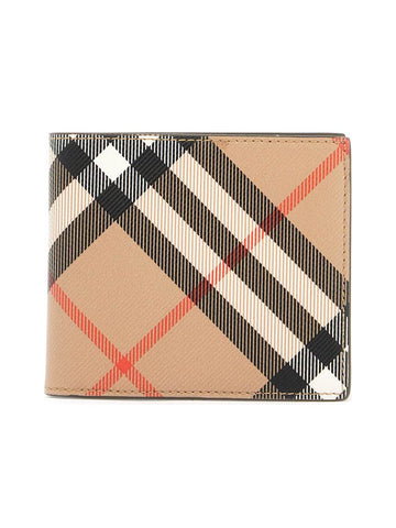 Book Wallet in Coated Canvas Bifold Design