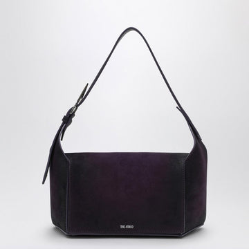 The Attico Dark Violet 7/7 Suede Shoulder Bag Women